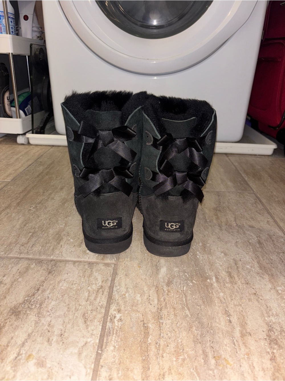 UGG Women's Bailey Bow II black boots Sz 9